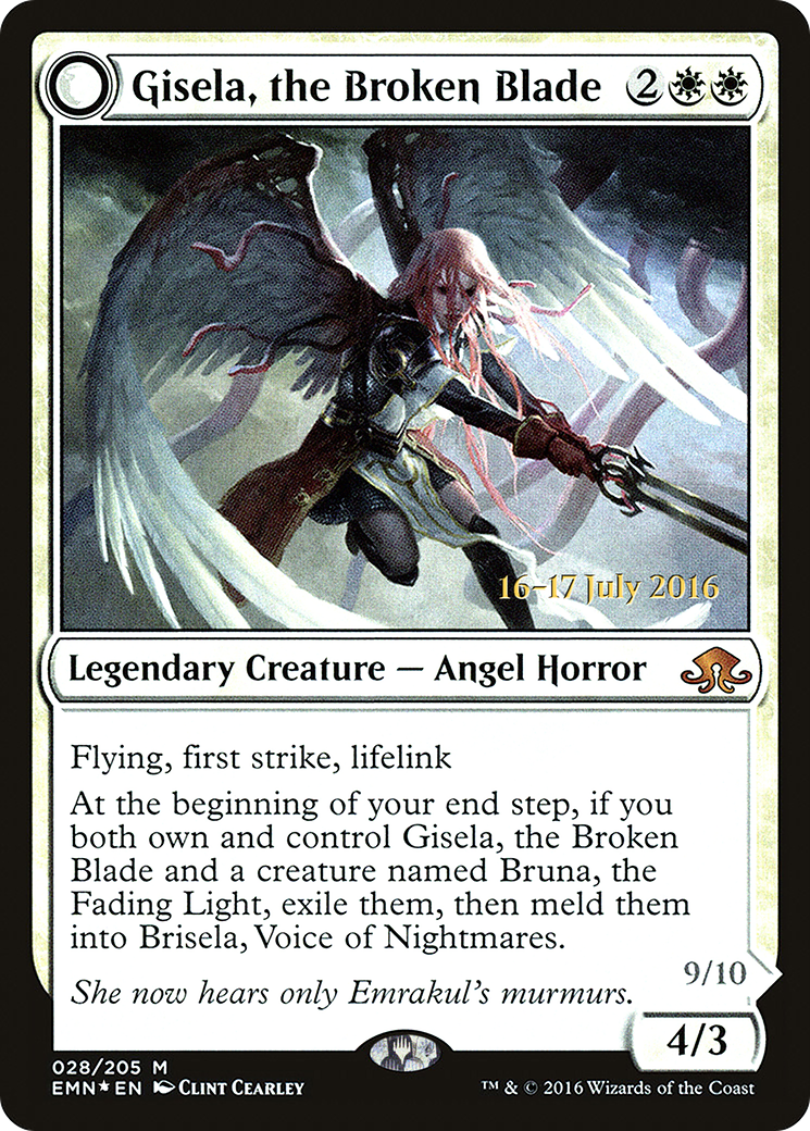 Gisela, the Broken Blade // Brisela, Voice of Nightmares (028) (Prerelease) - Foil