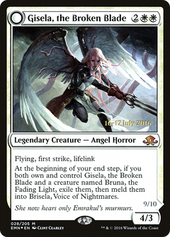 Gisela, the Broken Blade // Brisela, Voice of Nightmares (028) (Prerelease) - Foil