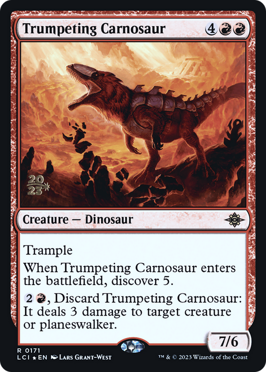 Trumpeting Carnosaur (0171) (Prerelease) - Foil