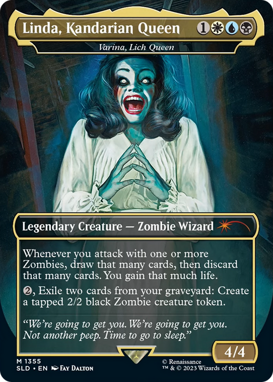 Linda, Kandarian Queen [Varina, Lich Queen] (1355) (Borderless) - Foil