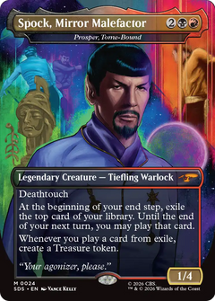 Spock, Mirror Malefactor [Prosper, Tome-Bound] (0024) (Borderless) (SDS) - Foil