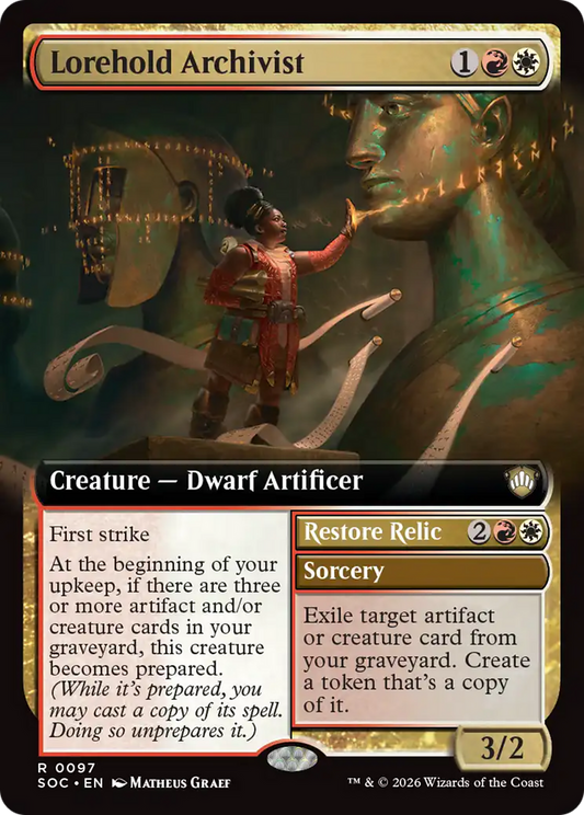 Lorehold Archivist // Restore Relic (0097) (Extended Art) (SOC)