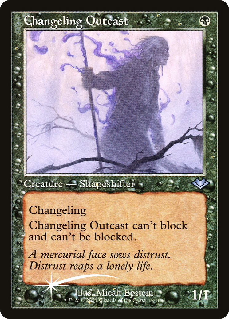 Changeling Outcast (012) (Retro Frame) - Foil Etched