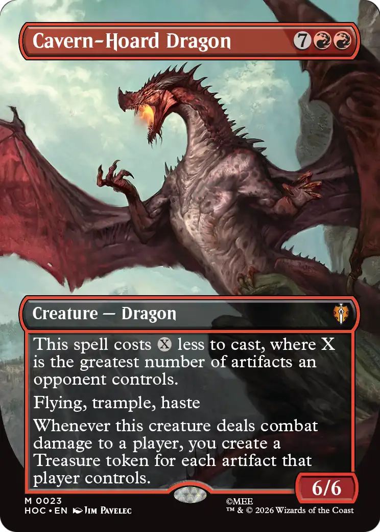 Cavern-Hoard Dragon (0023) (Borderless) (HOC)