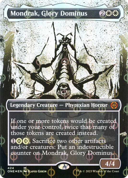 Mondrak, Glory Dominus (424) (Borderless) (Showcase) - Compleat Foil