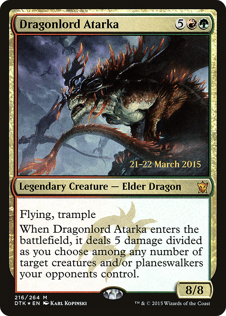 Dragonlord Atarka (216) (Prerelease) - Foil