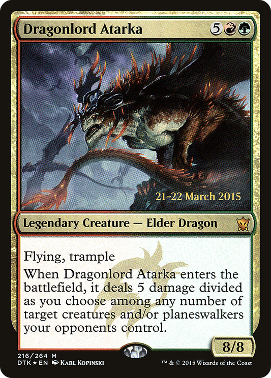 Dragonlord Atarka (216) (Prerelease) - Foil