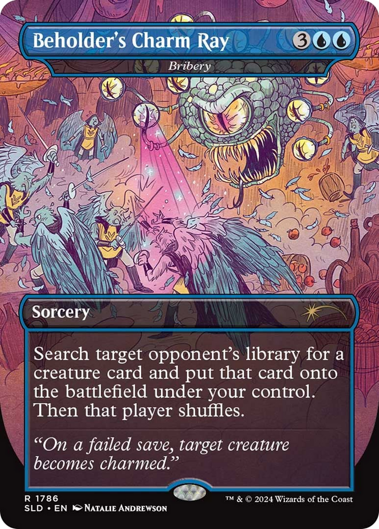 Beholder's Charm Ray [Bribery] (1786) (Borderless) - Foil