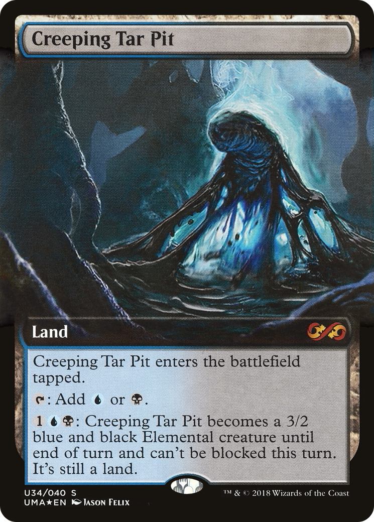 Creeping Tar Pit (U34) (Extended Art) - Foil