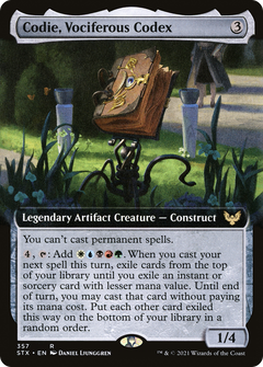 Codie, Vociferous Codex (357) (Extended Art)