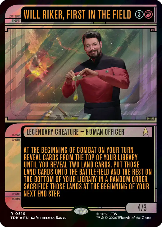 Will Riker, First in the Field (0519) (Showcase) (TRK) - Surge Foil