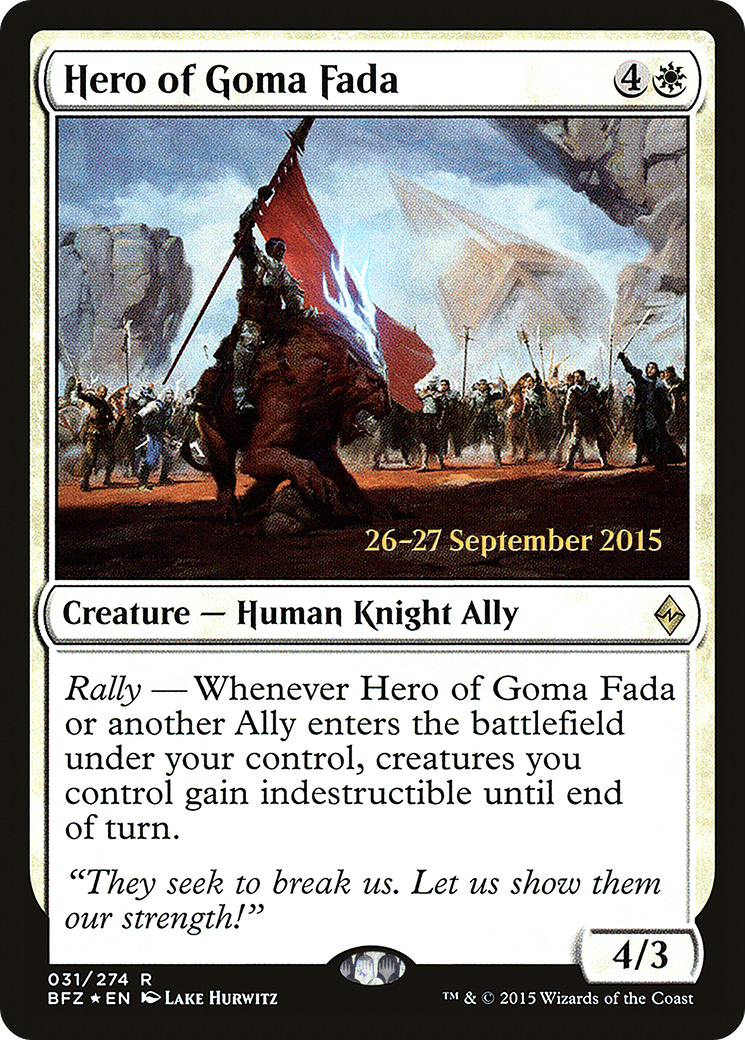Hero of Goma Fada (031) (Prerelease) - Foil