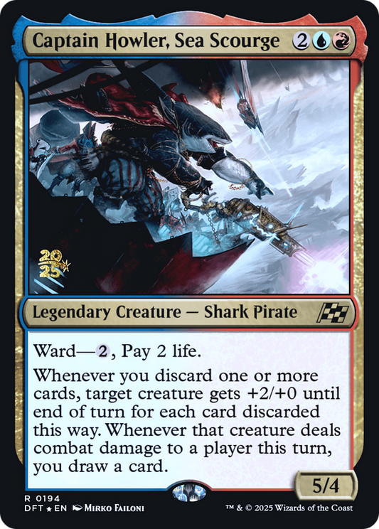 Captain Howler, Sea Scourge (0194) (Prerelease) - Foil