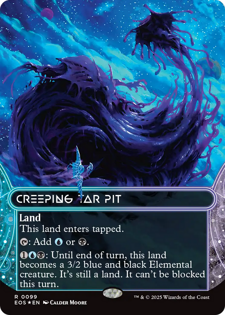 Creeping Tar Pit (0099) (Borderless) - Galaxy Foil