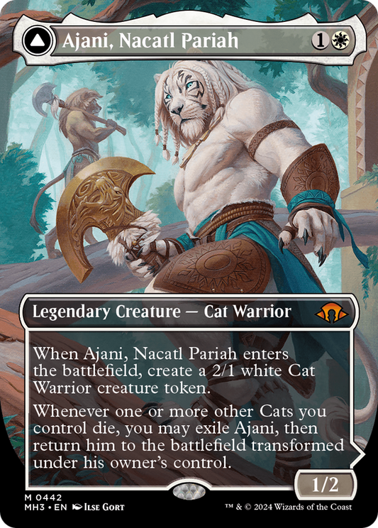 Ajani, Nacatl Pariah // Ajani, Nacatl Avenger (0442) (Borderless) (MH3)
