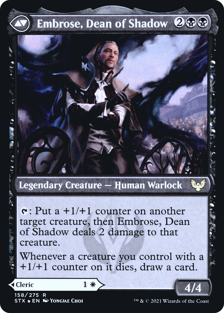 Shaile, Dean of Radiance // Embrose, Dean of Shadow (158) (Prerelease) (PSTX) - Foil