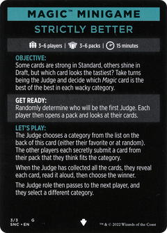 Magic Minigame: Strictly Better (MSNC)