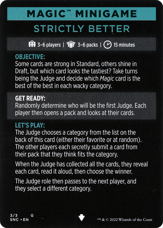 Magic Minigame: Strictly Better (MSNC)