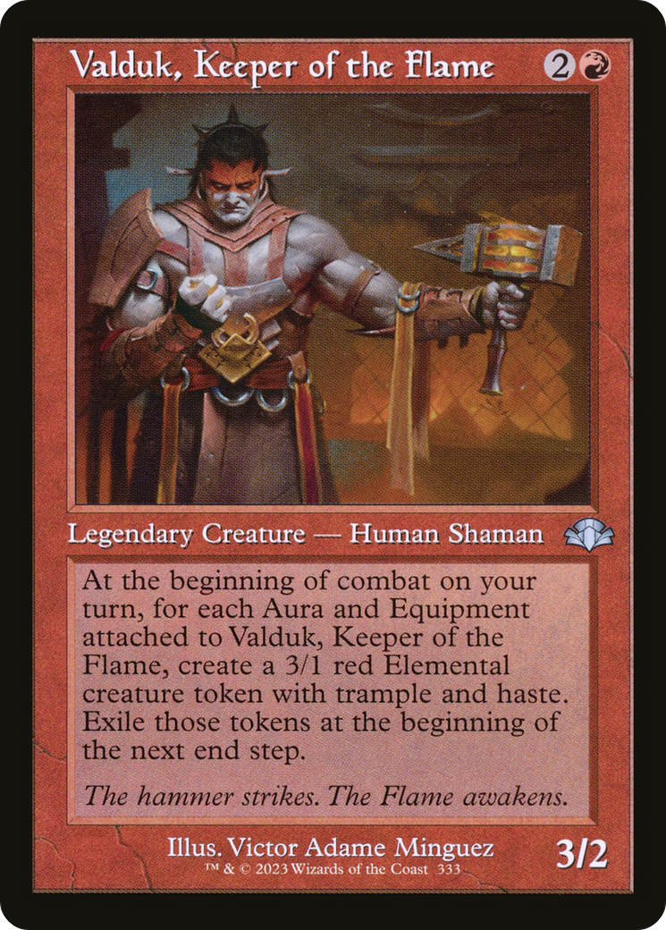 Valduk, Keeper of the Flame (333) (Retro Frame) - Foil
