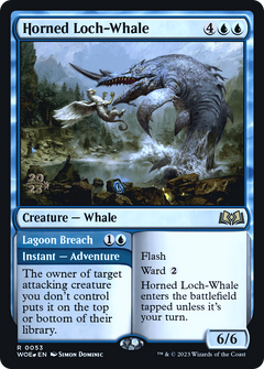 Horned Loch-Whale // Lagoon Breach (0053) (Prerelease) - Foil