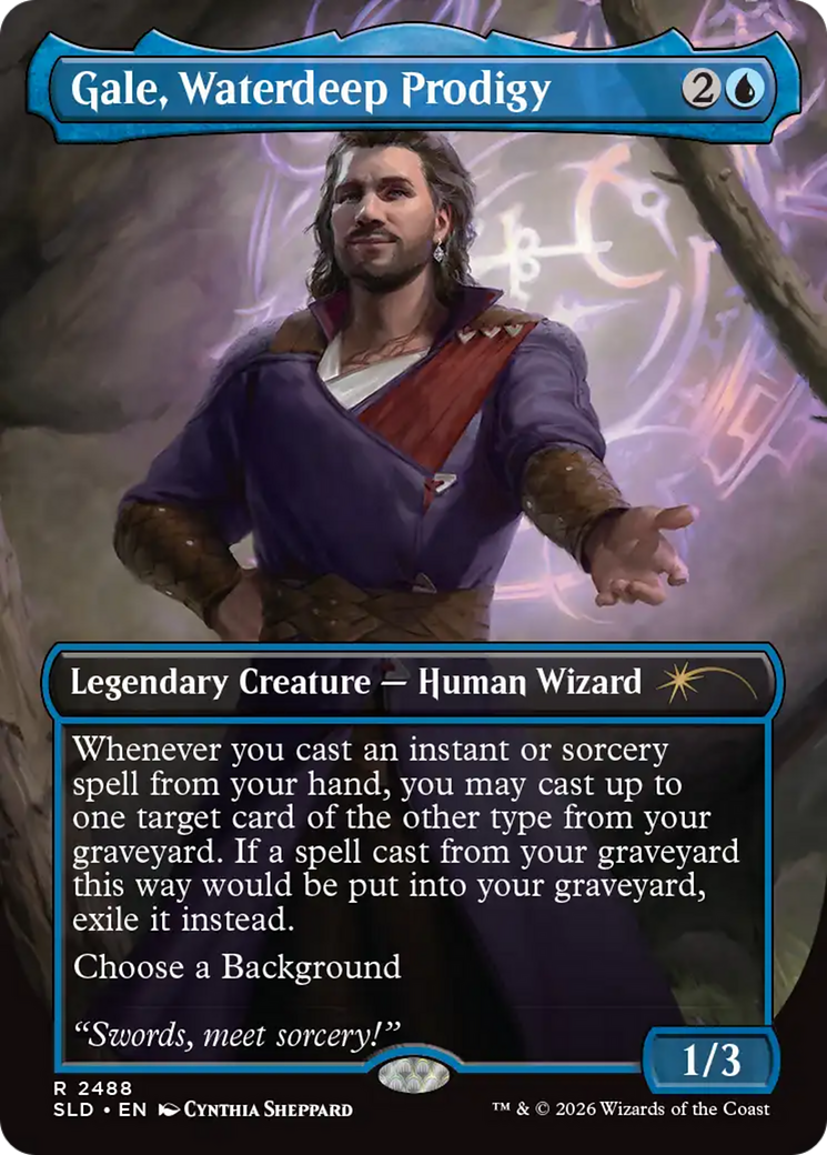 Gale, Waterdeep Prodigy (2488) (Borderless) (SLD) - Foil