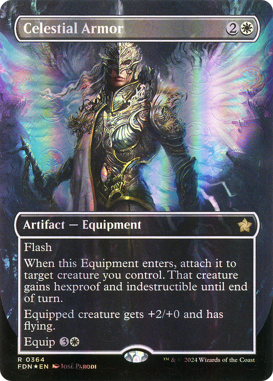Celestial Armor (0364) (Borderless) - Mana Foil