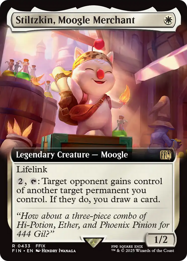 Stiltzkin, Moogle Merchant (0433) (Extended Art)