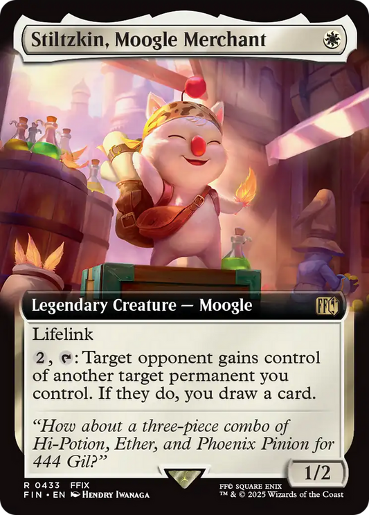 Stiltzkin, Moogle Merchant (0433) (Extended Art)
