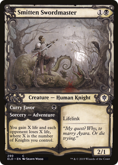 Smitten Swordmaster // Curry Favor (290) (Showcase) - Foil