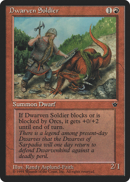 Dwarven Soldier (Illus. Randy Asplund-Faith)