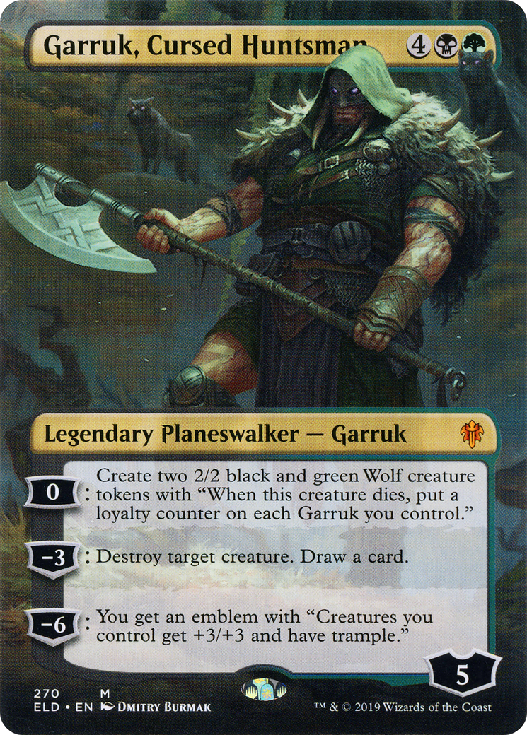 Garruk, Cursed Huntsman (270) (Borderless) - Foil