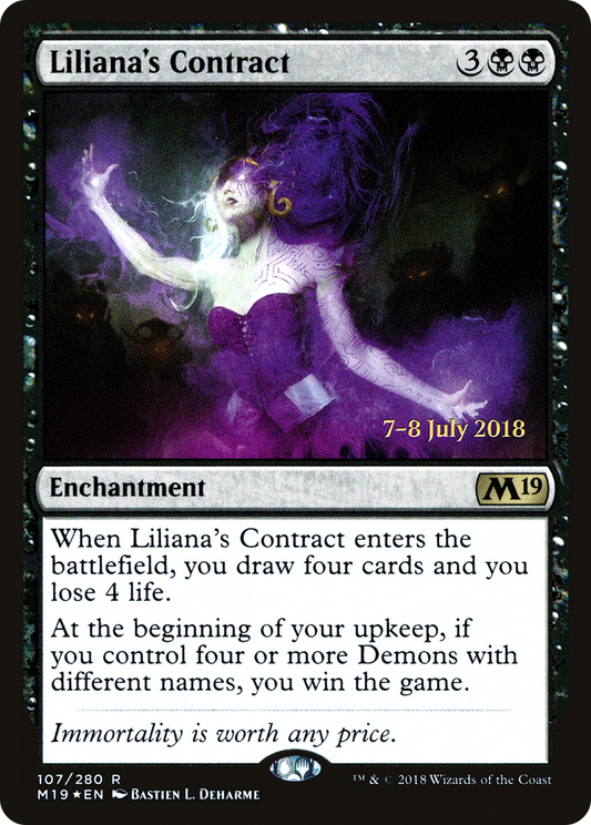 Liliana's Contract (107) (Prerelease) - Foil