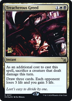 Treacherous Greed (0237) (Prerelease) - Foil