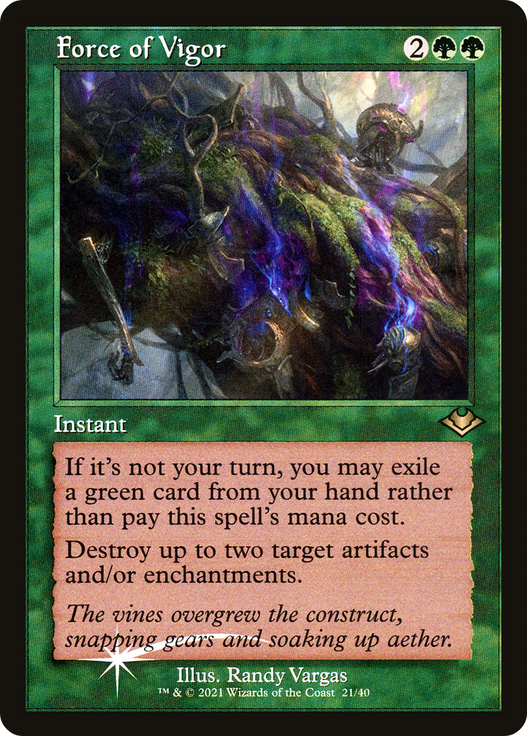 Force of Vigor (021) (Retro Frame) - Foil Etched