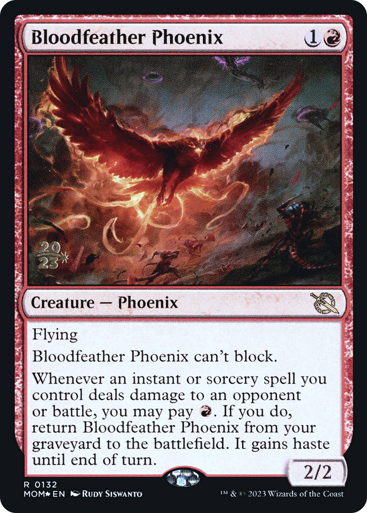 Bloodfeather Phoenix (0132) (Prerelease) - Foil