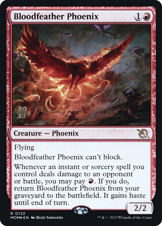 Bloodfeather Phoenix (0132) (Prerelease) - Foil