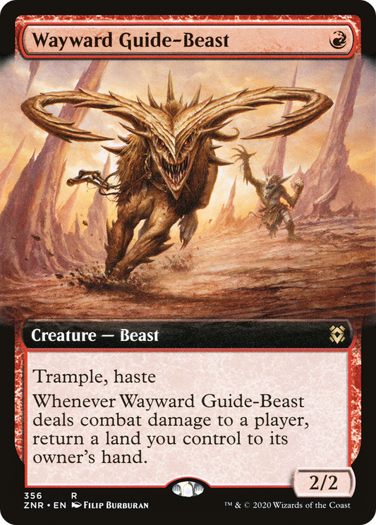Wayward Guide-Beast (356) (Extended Art) - Foil