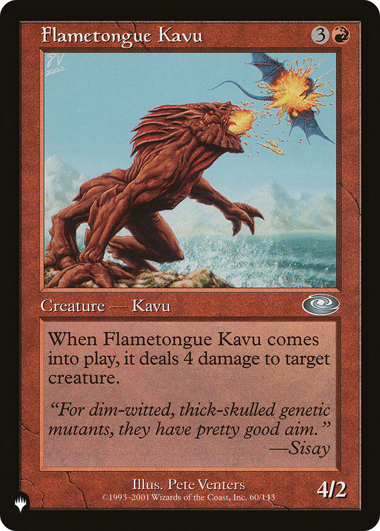 Flametongue Kavu (PLS-60) (Retro Frame) (PLST)