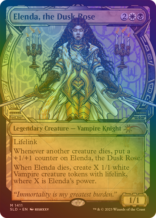 Elenda, the Dusk Rose (1411) (Showcase) - Rainbow Foil