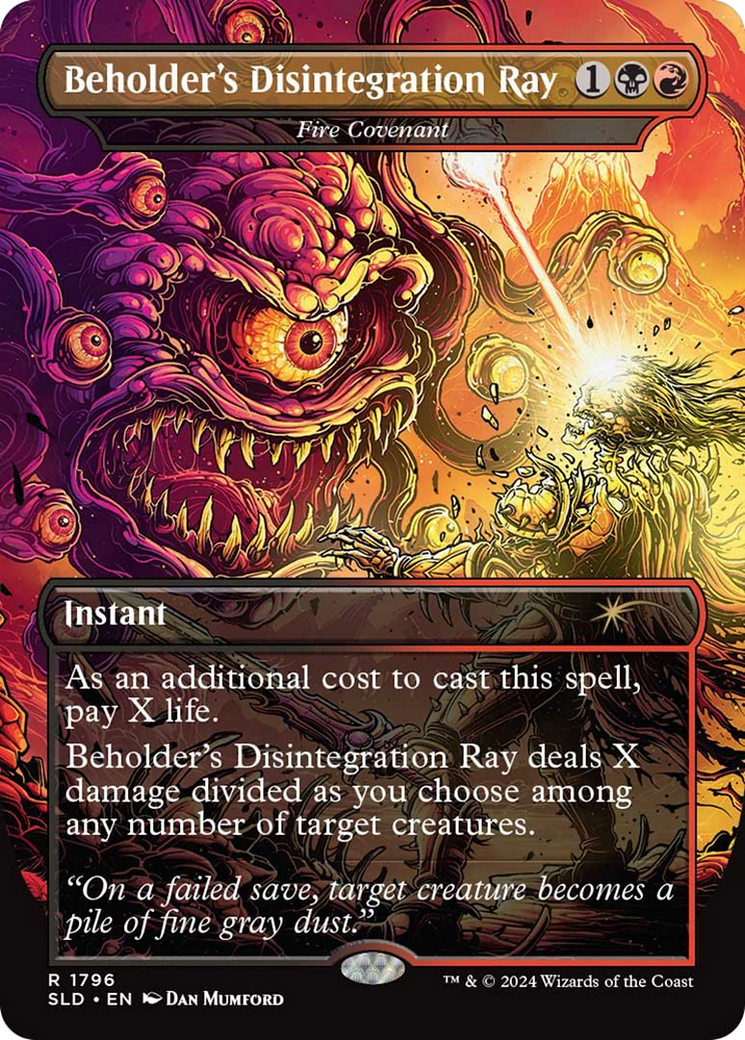 Beholder's Disintegration Ray [Fire Covenant] (1796) (Borderless) - Foil