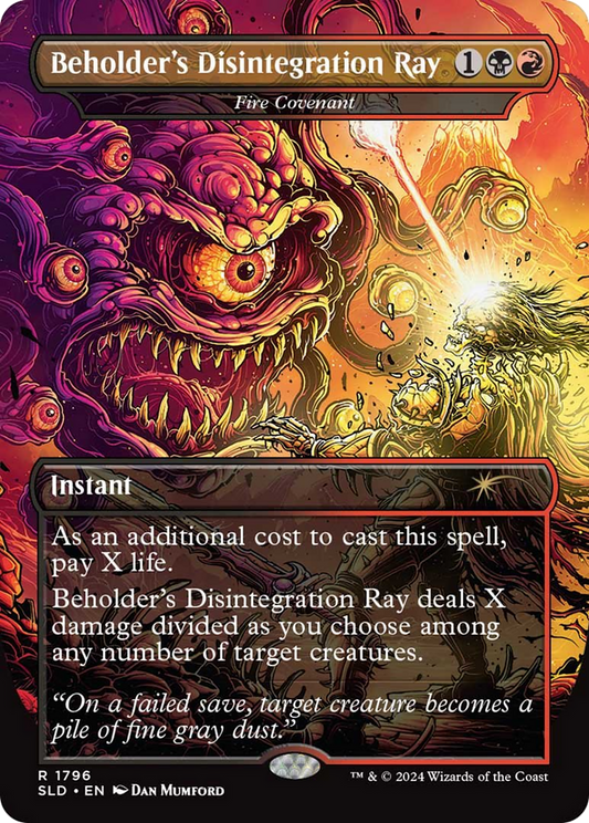 Beholder's Disintegration Ray [Fire Covenant] (1796) (Borderless) - Foil