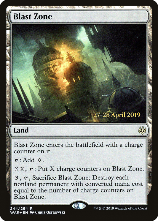 Blast Zone (244) (Prerelease) - Foil