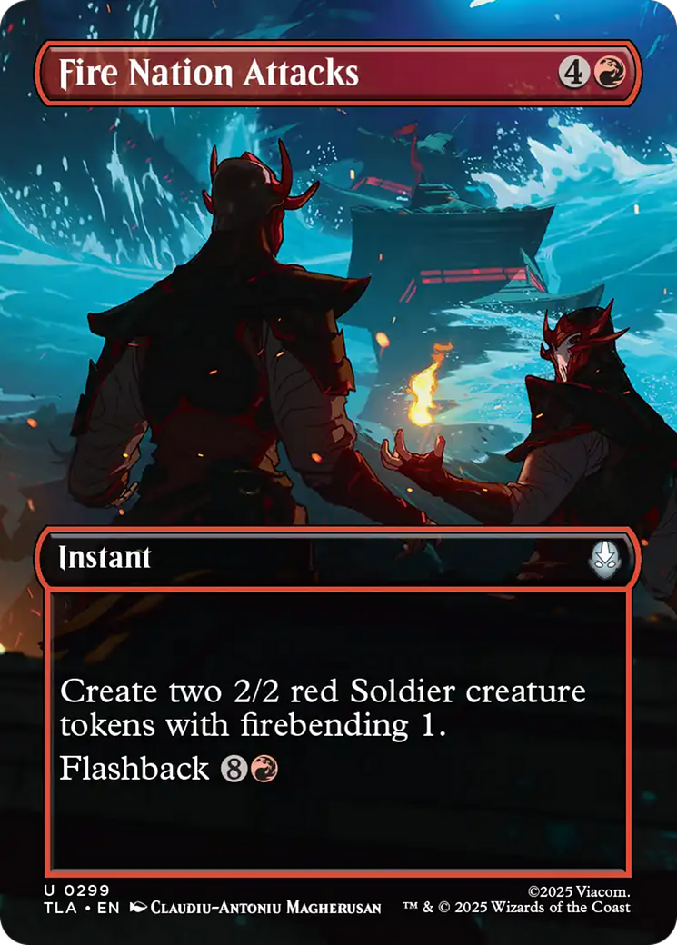 Fire Nation Attacks (0299) (Borderless) - Foil tla