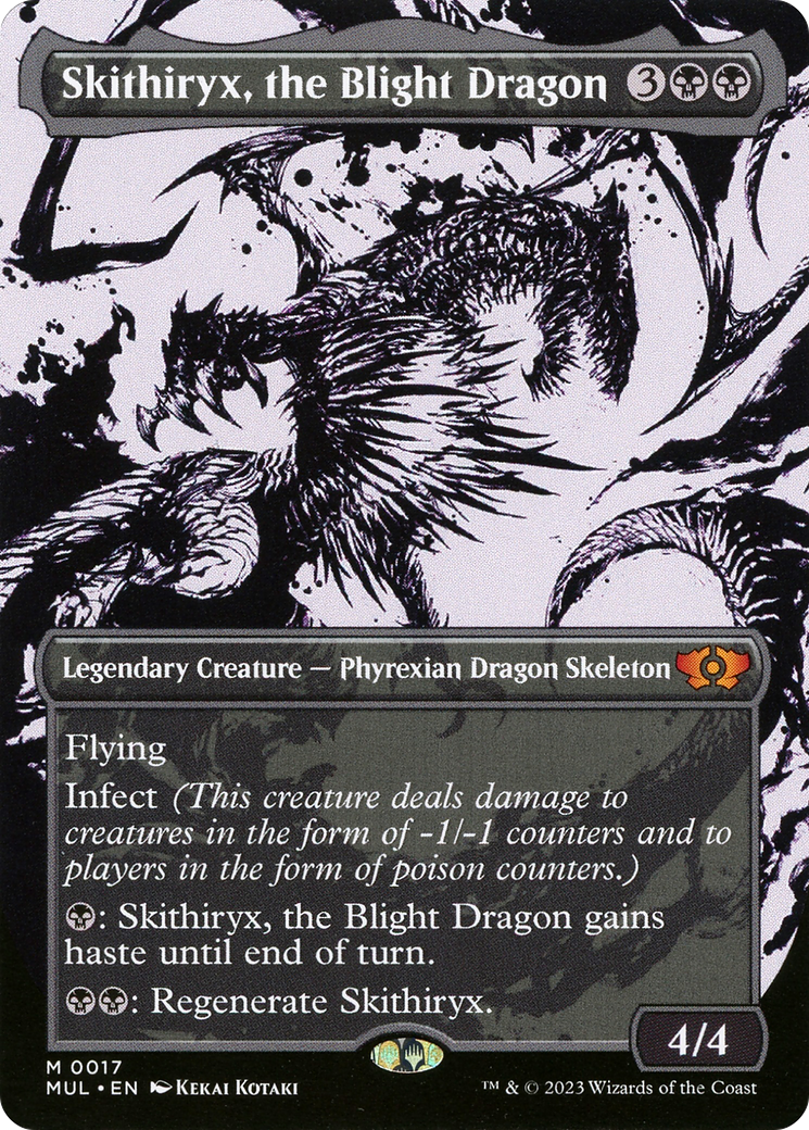 Skithiryx, the Blight Dragon (0017) (Borderless) (Showcase)