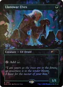 Llanowar Elves (7167) (Borderless) (SLD) - Foil