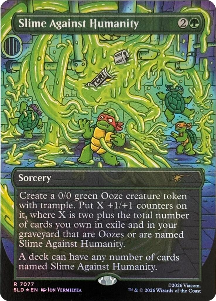 Slime Against Humanity (7077) (Borderless) (SLD) - Foil