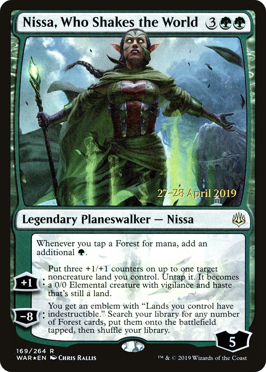 Nissa, Who Shakes the World (169) (Prerelease) - Foil
