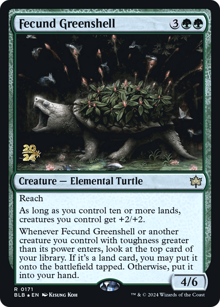 Fecund Greenshell (0171) (Prerelease) - Foil