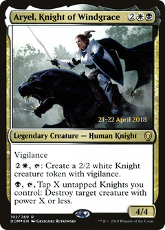 Aryel, Knight of Windgrace (192) (Prerelease) - Foil