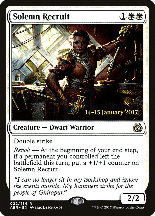 Solemn Recruit (022) (Prerelease) - Foil